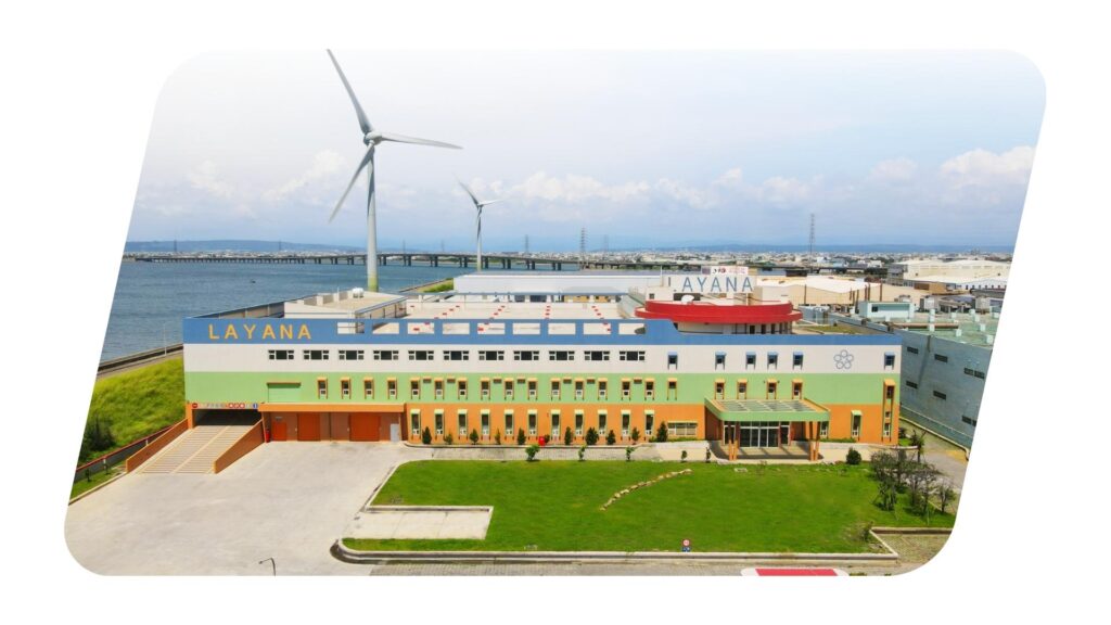 Aerial view of the Layana Company Green Factory, which owns Ladata Company.